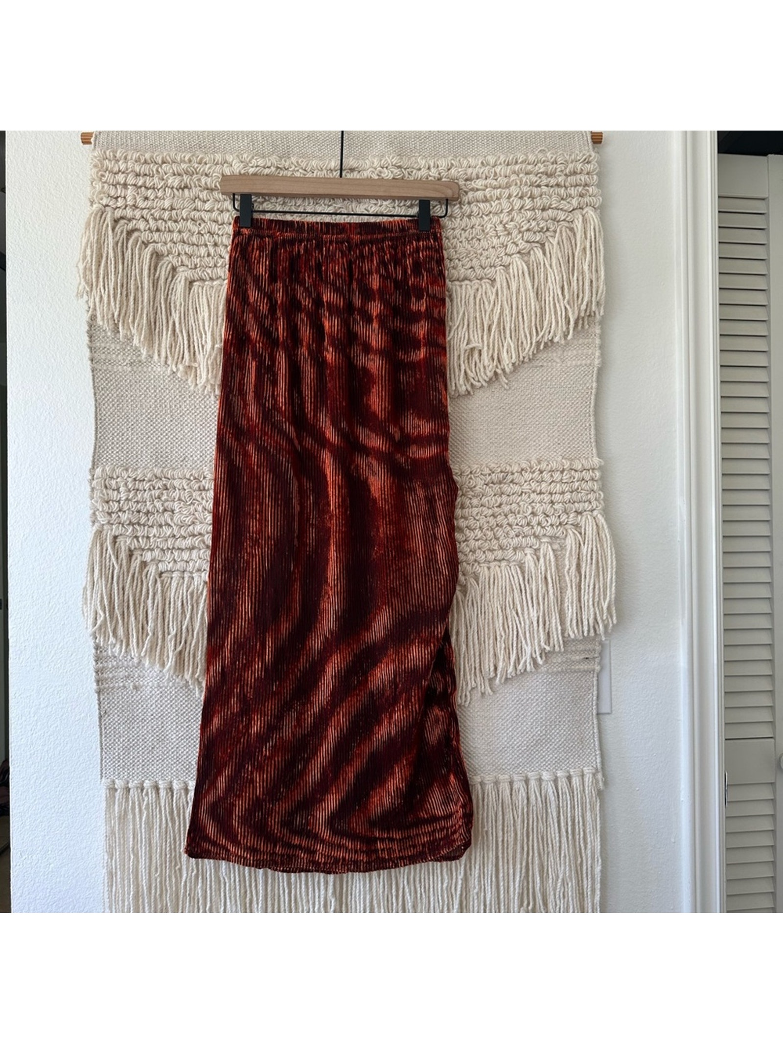 Ronny Kobo Jay Velvet Midi Skirt